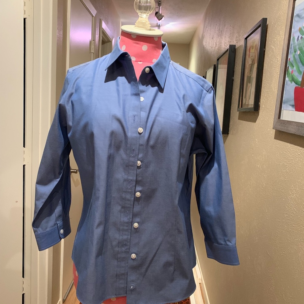 LL Bean blue button down